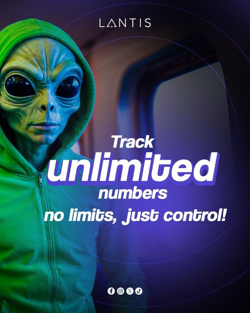 Lantis promotion: Smart Tracker—monitor unlimited numbers with full control.